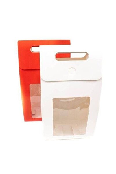 OEM Cutii Din Carton Cu Fereastra Transparenta Mari12/Set Rosu