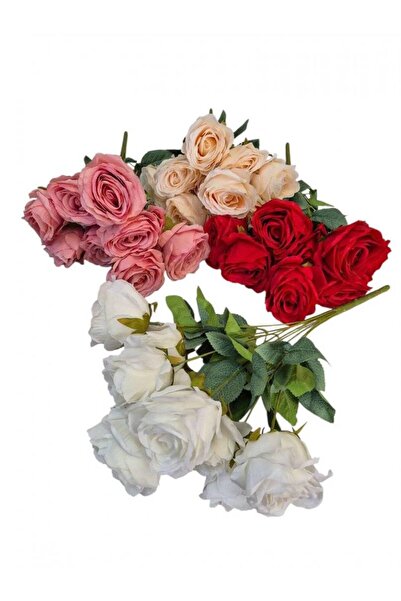 OEM Buchet Flori Artificiale Din 9 Trandafiri Somon
