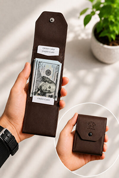 Av A Dos Men's Vegan Leather Elegant Wallet with Cash Compartment and Multipl...