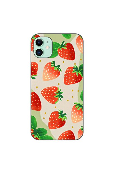 OEM Husa compatibila cu Apple iPhone 11 Silicon Gel Tpu Model Capsuni Pattern