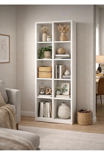 BATI MOBİLYA Atlas 10 gözlü kitaplık %100 mdf