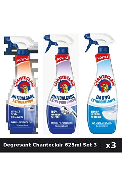 Chanteclair Set 3 Degresant Anticalcar 625ml - Rapid, Parfumat, Strălucire