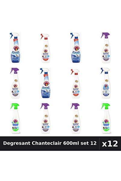 Chanteclair Set 12 Degresant Universal 600ml - 6 Arome, Detartrant 625ml - Cu...