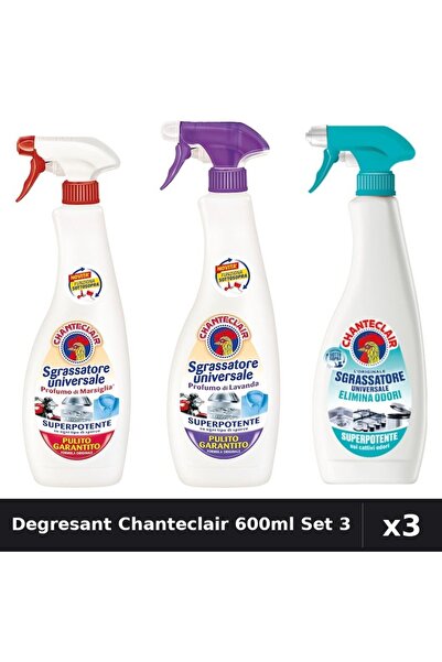 Chanteclair Set 3 Degresant Universal 600ml - Marsilia, Mosc Alb, Anti-Miros