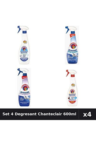 Chanteclair Set 4 Degresant Universal 600ml - Bicarbonat, Extra Parfumat, Ext...