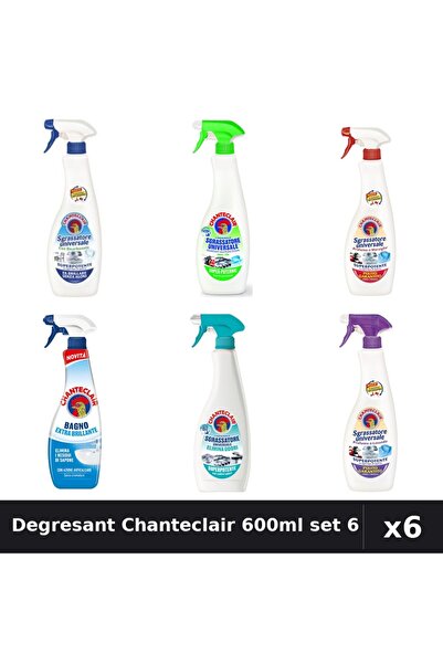 Chanteclair Set 6 Degresant Universal 600-625ml - 6 Arome Asortate Curatenie