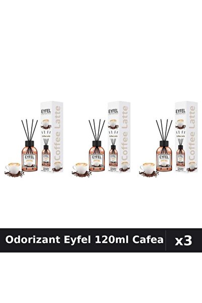 Eyfel Set 3 Odorizant Camera Betisoare Cafea 120ml - Parfum Intens Casa