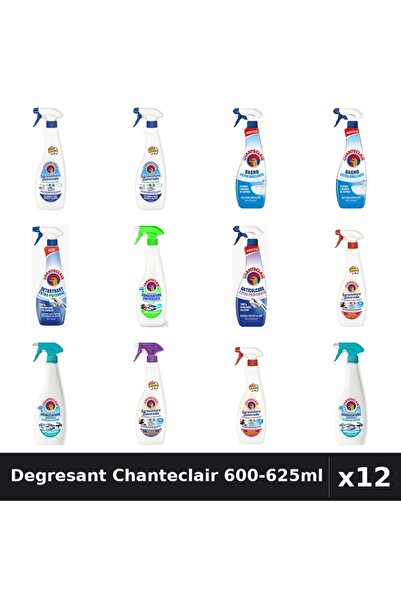 Chanteclair Set 12 Degresant Universal 600-625ml - 8 Arome Asortate Curatenie...