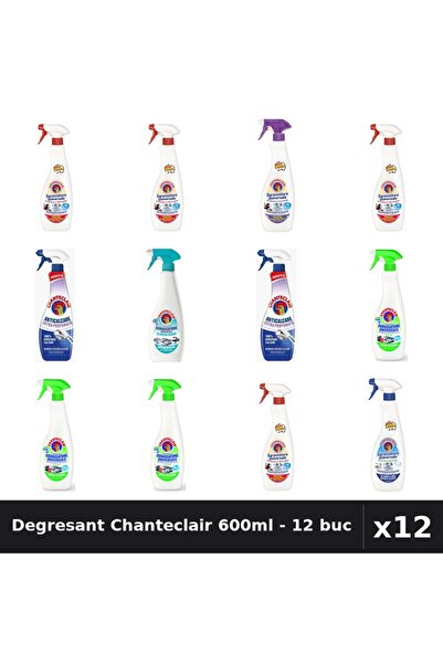 Chanteclair Set 12 Degresant Universal 600ml - 6 Arome, Anticalcar, Bicarbonat