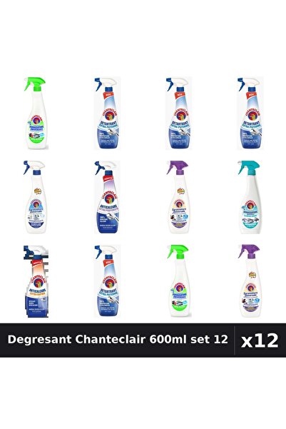 Chanteclair Set 12 Degresant Universal 600-625ml - Lămâie, Bicarbonat, Mosc Alb