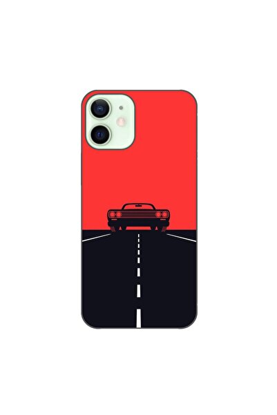 OEM Husa compatibila cu Apple iPhone 12 Mini Silicon Gel Tpu Model Red Sky Mu...