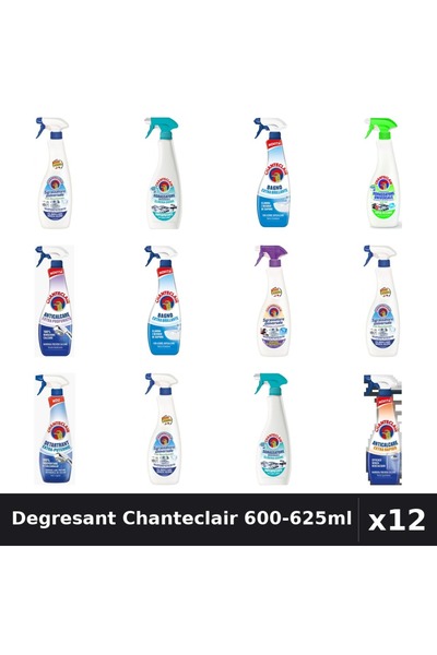 Chanteclair Set 12 Degresant Universal 600-625ml - Bicarbonat, Lămâie, Lavandă