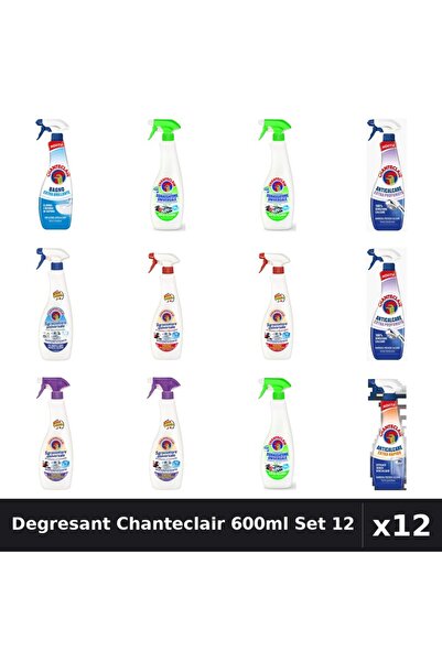 Chanteclair Set 12 Degresant Universal 600ml - 8 Arome Asortate, Lamaie, Lava...