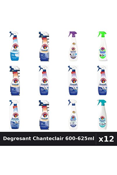 Chanteclair Set 12 Degresant Universal 600-625ml - 8 Arome, Anticalcar, Detar...