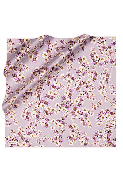 Cacharel Purple 90X90 Silk Twill Scarf