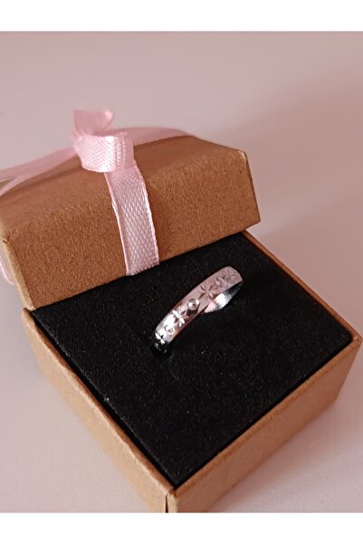 Silver Inel gravat inox textur