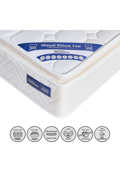 Home Box SleepNest iRoyal Pillow Top Medium Firm Bonnell Spring Queen Mattres...