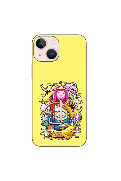 OEM Калъф, съвместим с Apple iPhone 13 Mini, силиконов гел TPU, с дизайн на п...