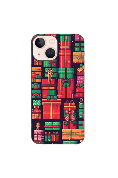 OEM Husa compatibila cu Apple iPhone 13 Mini Silicon Gel Tpu Model Pixel Art ...