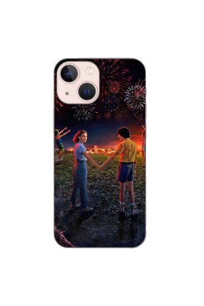 OEM Husa compatibila cu Apple iPhone 13 Mini Silicon Gel Tpu Model Stranger T...