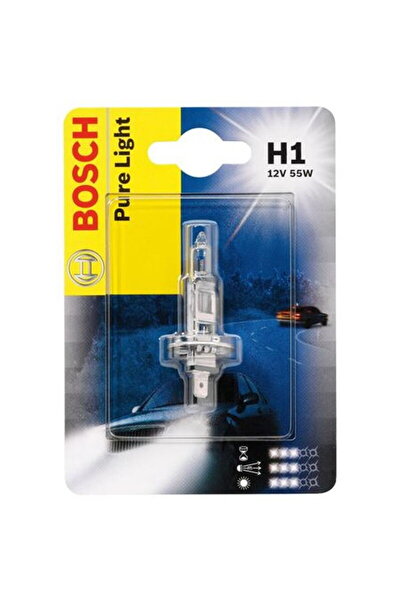Bosch Bec halogen H1, 12V, 55W - Pure Light Blister x1 bucata