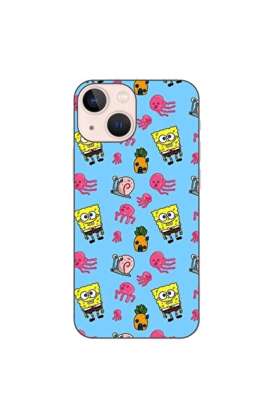 OEM Husa compatibila cu Apple iPhone 13 Mini Silicon Gel Tpu Model Spongebob ...