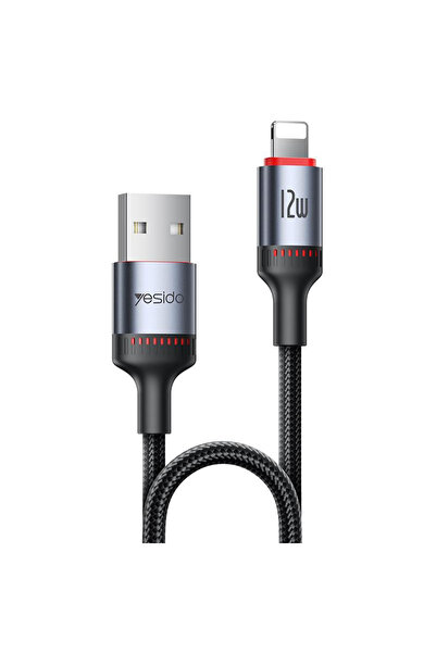 Yesido كابل CA129L من USB-A إلى Lightning - كابل شحن ونقل بيانات سريع بقوة 12...