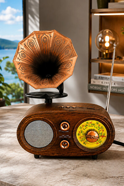 Blackbird Game Center NNS NS-803BT Kahverengi Retro Radyo Bluetooth Hoparlör ...