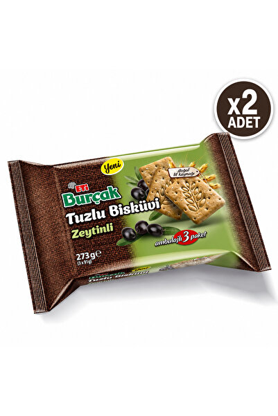 Eti Burçak Tuzlu Zeytinli Bisküvi 273 g x 2 Adet