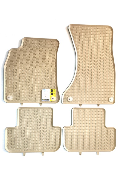 Geyer & Hosaja Top Bottom Set of 4 odorless rubber mats beige/cream with fast...