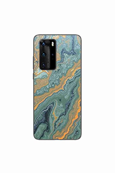 OEM Husa compatibila cu Huawei P40 Pro Silicon Gel Tpu Model Forest Flame Marble
