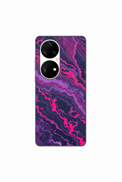 OEM Husa compatibila cu Huawei P50 Pro Silicon Gel Tpu Model Midnight Rose Ma...