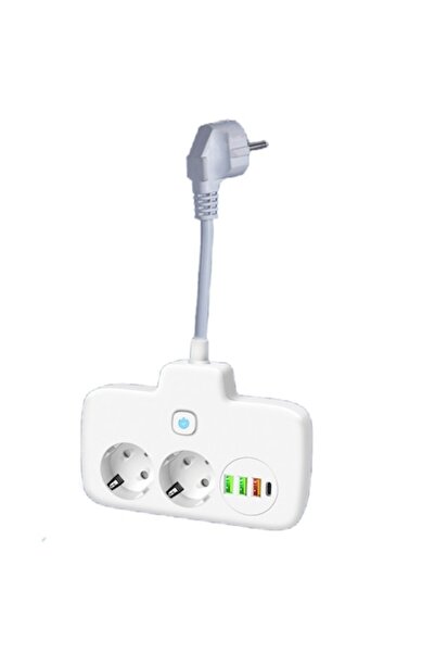 bzstore Power Adapter,, 6 in 1, 2 Standard Sockets, 3 USB Ports, 1 Type C Por...