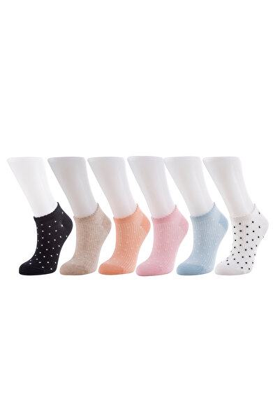 Moyra Socks 6-Pack Polka Dot Patterned Women's Booties Socks