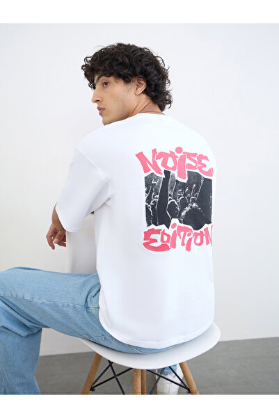 Styli Men Graphic Print Oversized Cotton T-Shirt