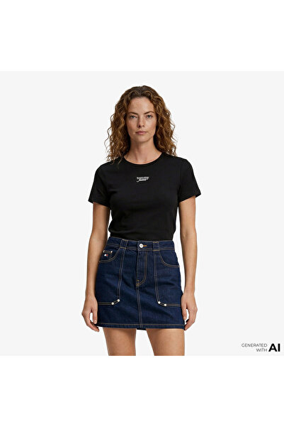 Tommy Hilfiger Body Essentials Kadın Siyah T-Shirt