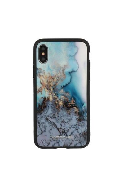 Samsung Θήκη Marble Glass Vennus Galaxy J6 Plus 2018 Μπλε-Λιλά