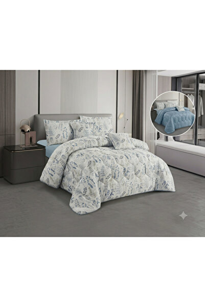 Asia Summer Double-Sided Jacquard Quilt Set with Fixed Filling - Microfiber -...