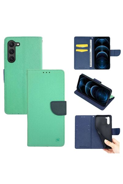Sonique Θήκη Πορτοφόλι Trend Wallet Samsung Galaxy S23 Plus Βεραμάν / Σκούρο ...