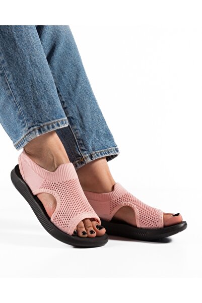 ALOGO Pink women's Sandals made of EOIU textile material