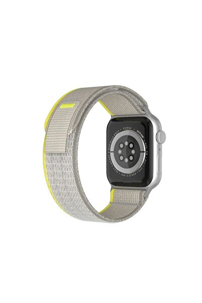 Sonique Λουράκι Nylon Loop Band για Apple Watch (38/40/41MM) Γκρί / Κίτρινο