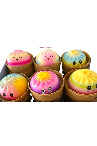 Twins Stars (1 Adet) DimSum Stres Oyuncağı Sünger Squishy Steam Bunz Yumuşacı...