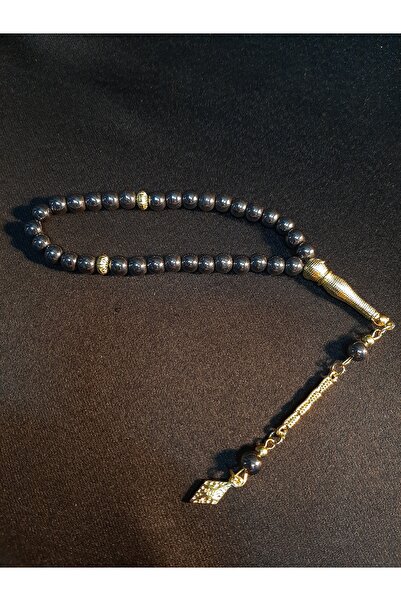 MRYart 6mm 33-Bead Prayer Beads with Gold Metal Accessories, Designed with Na...