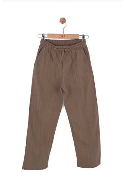 nk kids Nk Boys' Elastic Waist Cotton Trousers 8-14 Years Haki
