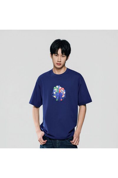 Giordano Men Relaxed Mario Bros Printed Tee