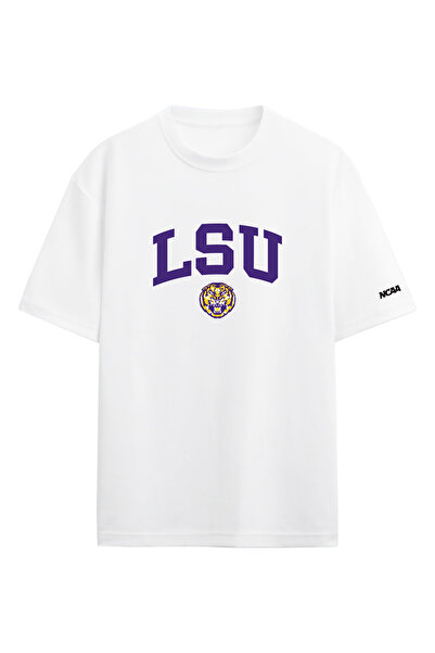 BA Sportswear تي شيرت LSU Tigers NCAA للكرة الأمريكية الجامعية باللون الأبيض ...