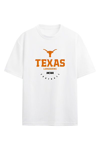 BA Sportswear Texas Longhorns Ncaa College American Football White Oversize T...