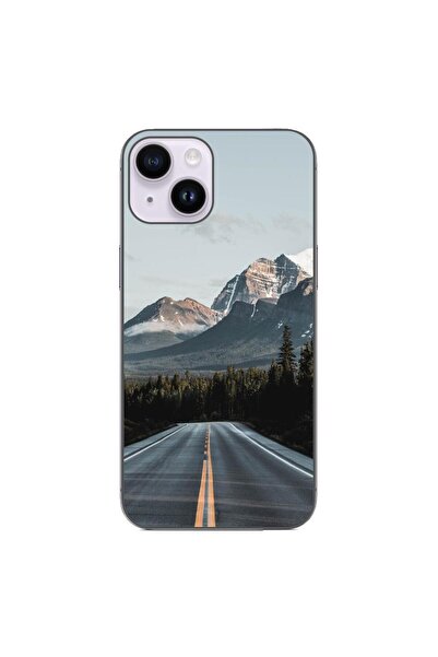 OEM Husa compatibila cu Apple iPhone 15 Silicon Gel Tpu Model Mountain Road