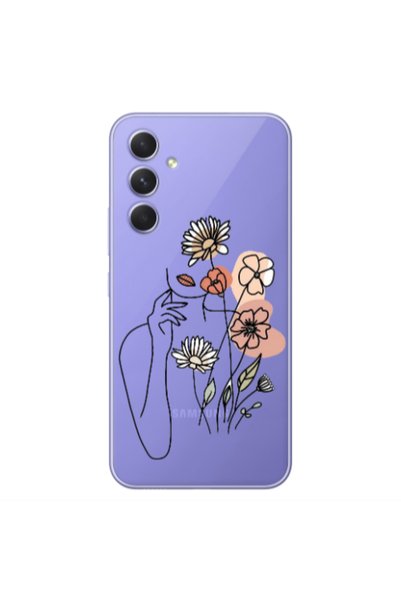 Other Samsung A35 Lady with Flowers Transparent Silicone TPU Θήκη