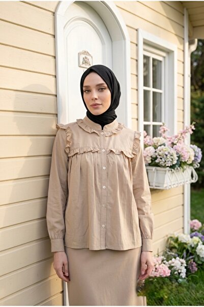 MODELİSA KADIN OMUZ FIRFIRLI VİNTAGE GÖMLEK